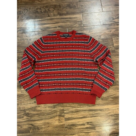 Brooks Brothers 100% Scottish Lambswool Pattern Sweater Size Large